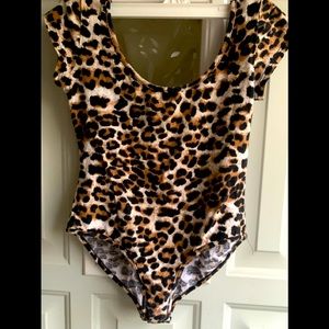 Cat print body suit